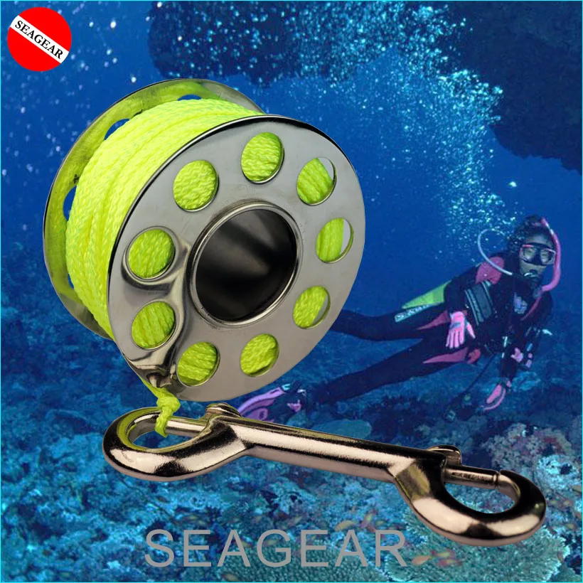 Buy 100feet SCUBA finger spool reel with 100mm double