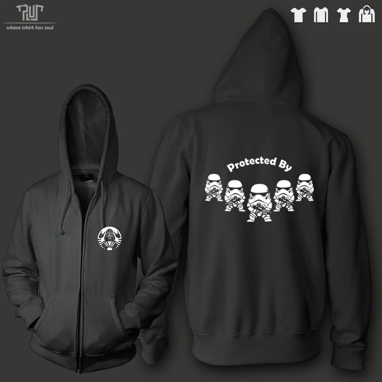 stormtrooper zip up hoodie