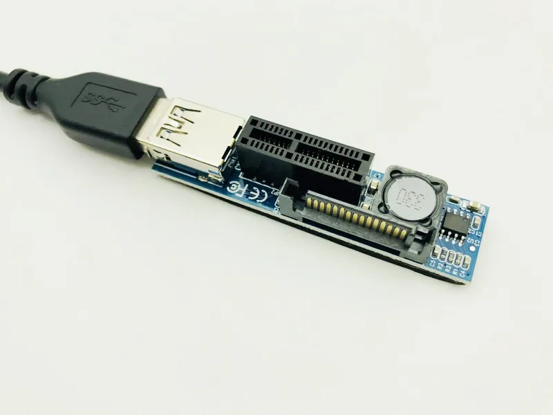 USB 3.0 PCI-E X1 Extender Cable Power SATA Extension Cord PCI Express 1X Riser Expansion Card for PC Network Cards Graphics Card