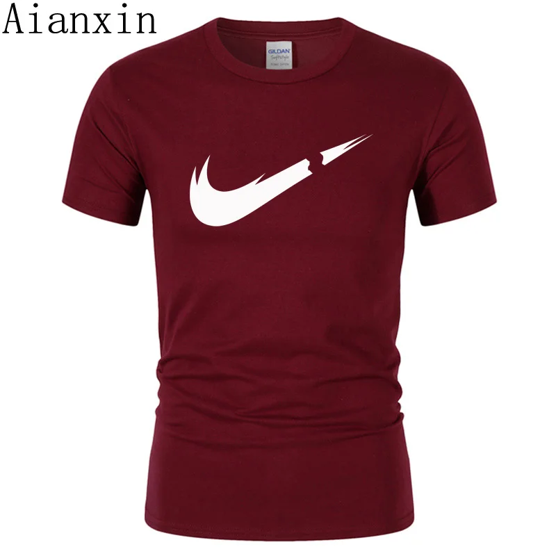 

AIANXIN 2019 New brand Mens t-shirts Casual clothes Funny brand t shirt men print Cotton T Shirt Mens Hip hop Skate Tshirt Tops