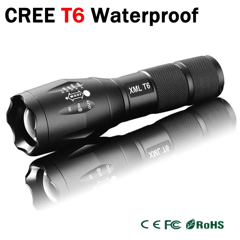 

LED Flashlight 3800 Lumens Tactical Flashlight XM-L T6 LED Torch Zoomable light For 3xAAA or 1x18650 Camping Hiking ZK93