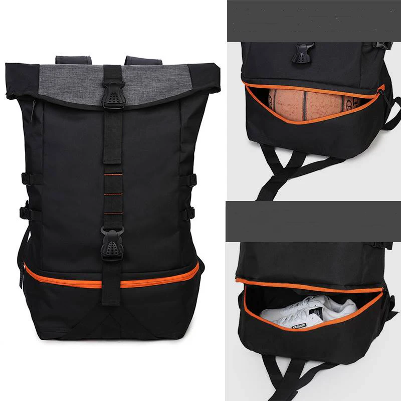 Large Basketball Bag Outdoor Sports Basketball Football Net Gym Bag Men Fitness Travel Trainning Gym Hiking Mountain Backpack