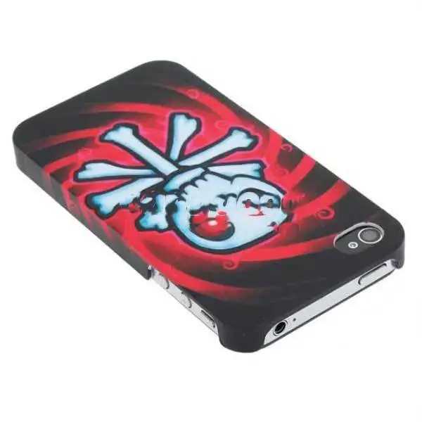 MicroGood Halloween Scared Skull Head And Bones Protective Case For for iphone 4 4S |