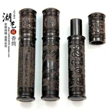 Ebony carving xiangyun small perfume cylinder toothpicks extinguishers tobacco tube sweet bursa gifts bamboo crafts wholesale ebony small light plane tool