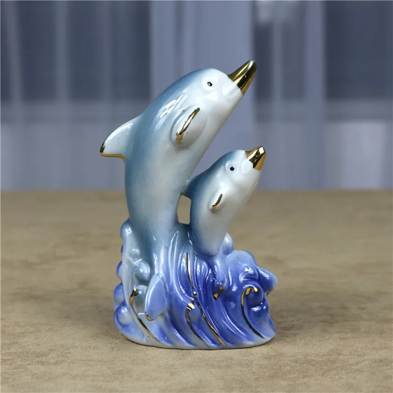 Buy Porcelain Dolphin Figurine Ceramic Dolphin