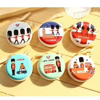 

35PCS / LOT Women Coin Purse Cartoon Round Zipper Headset Bag Small Purse Cute Wallet Pouch Bag Girl Gift