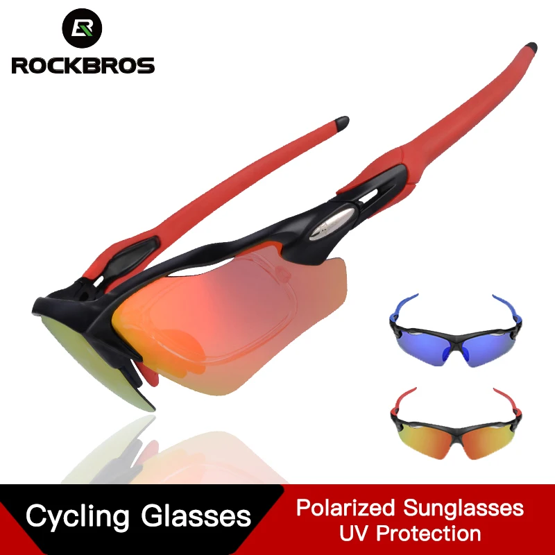 RockBros Polarized Cycling Sunglasses Bike Goggles Eyewear Sport Glasses UV400