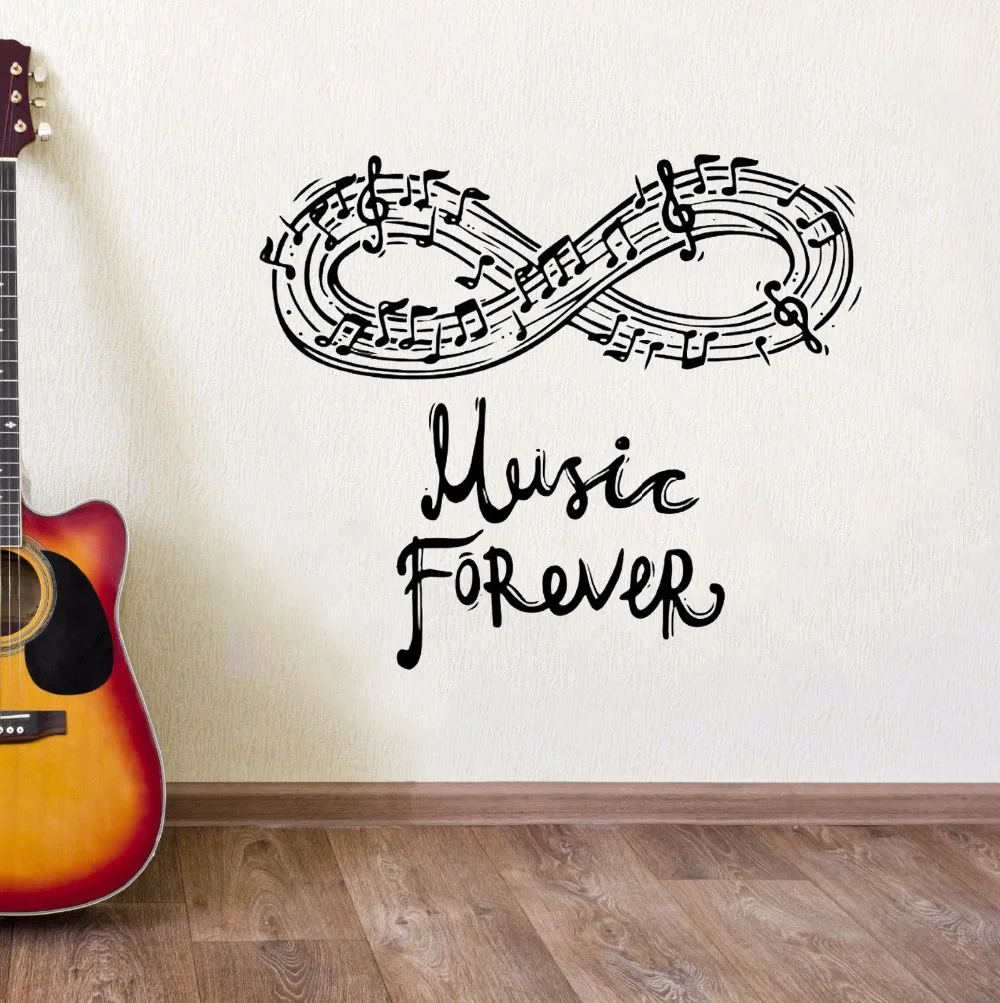 

Music Wall Decal Vinyl Music Notes Wall Stickers Home Interior Art Misic Design Wall Murals Music Lover Vinyl Wallpaper AY1105