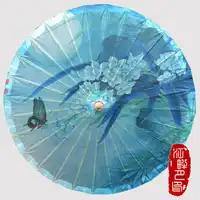 JIANGPANYUE customize Paper Umbrella Craft Handmade Parasol Oil Paper Classical Traditional Butterfly Map Sun Parasol