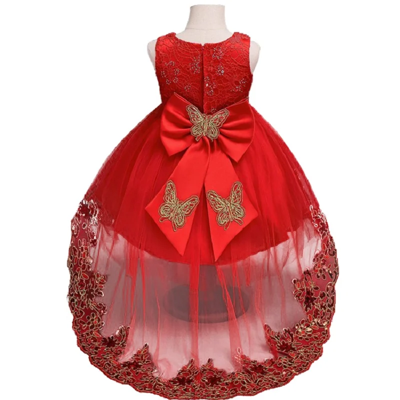 

2019 Summer Wedding Princess Dress Clothes Floral Party Kids Dresses For Girls Dress Toddler Girls Children Clothing 10 12 Years