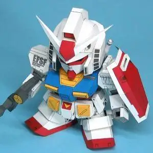 SD RX-78 Ka(5 страниц издание) бумажная модель/бумажная кукла