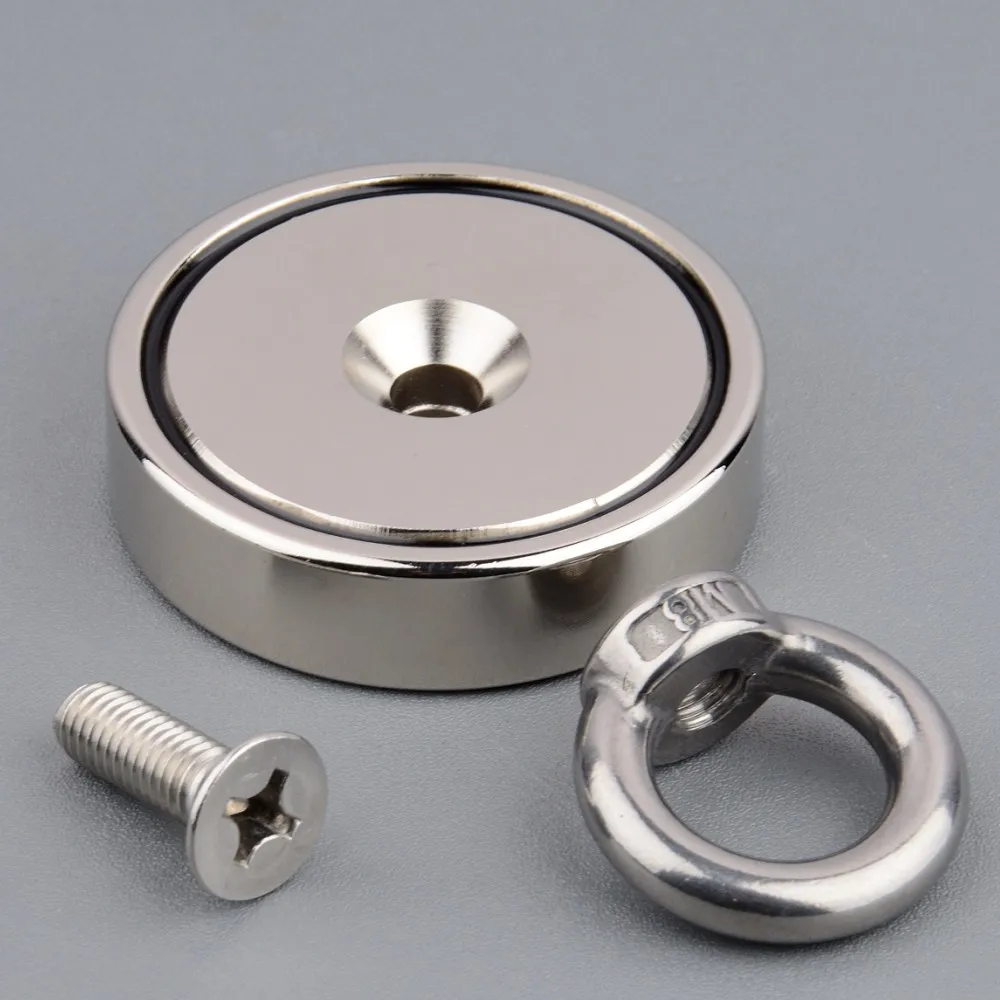 Billige 200Kg Starke Neodym Permanent N52 Magnet Magnet Angeln Magneten Design Magnet mit 20m Seil Magnetische Material Basis als geschenk