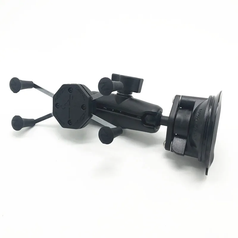  Generic Car Window Twist Lock Suction Cup Mount + Universal X-Grip Cell Phone Holder for iphone 7 6