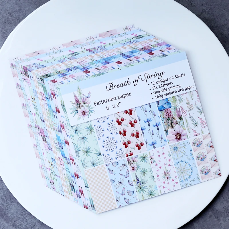 

Single-side Printed Mixed pattern creative papercraft art paper handmade scrapbooking kit set book