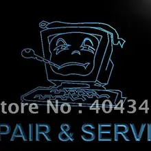 LB730-компьютерный ремонтный и сервисный бар светодиодный неоновый свет знак