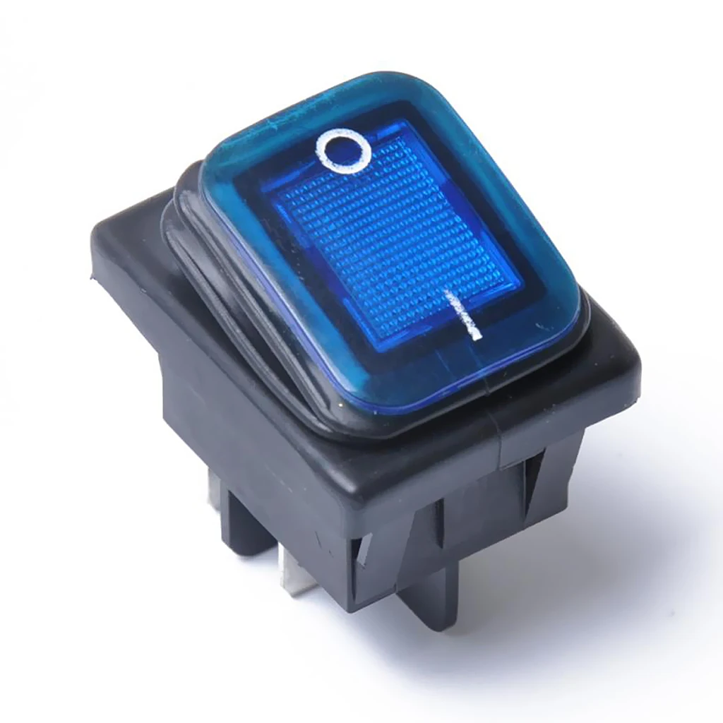 4 Pin On-Off Car Boat Lighted Rocker Toggle Switch Waterproof Protected Against Dust Low Pressure Water