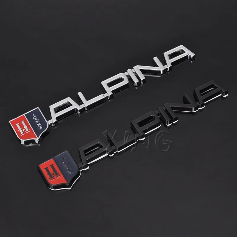 4x BMW Alpina Round Logo 3D gewölbte Aufkleber Größe 60 mm
