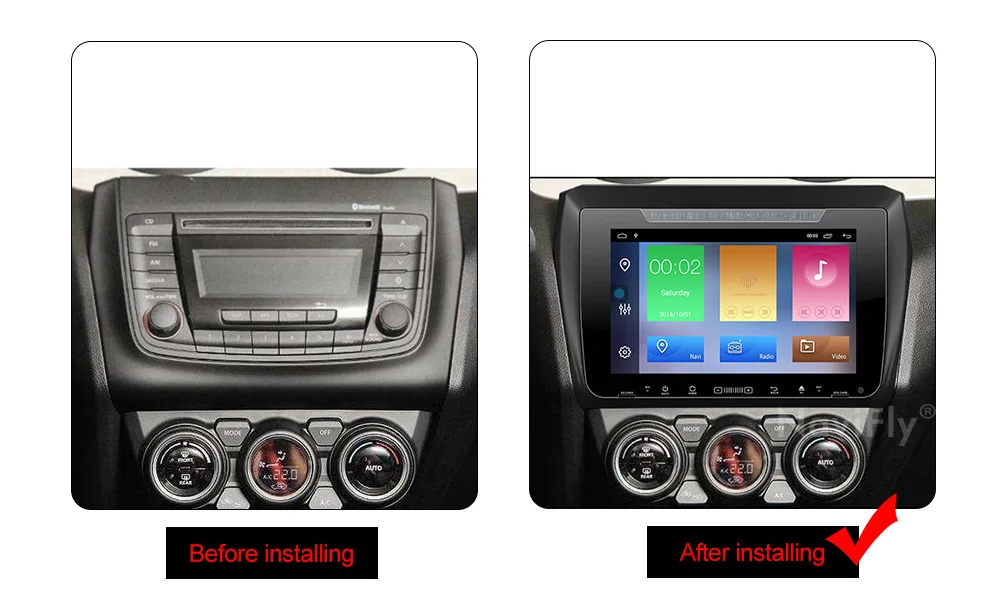 Excellent NaviFly 8 inch 2 Din 2G+32G Android 9.1 car radio gps for SUZUKI Swift 2017 2018 auto stereo multimedia head unit PC 1080P RDS 3