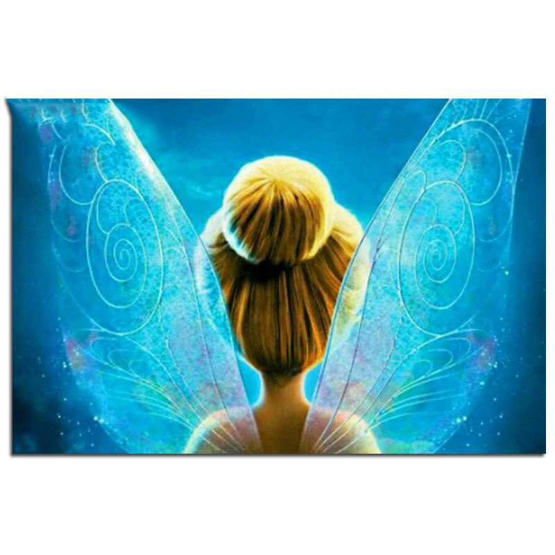 

DIY Diamond Painting Fairy with Wings 5D Needlework Embroidery Rhinestones Full Layout Square Stone Decor