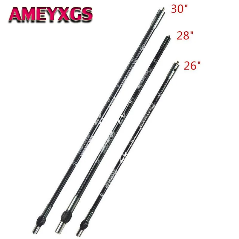 

26/28//30" Archery Carbon Stabilizer System Balance Main Rod Recurve Compound Bow Shock Absorber Shooting Hunting Accessories