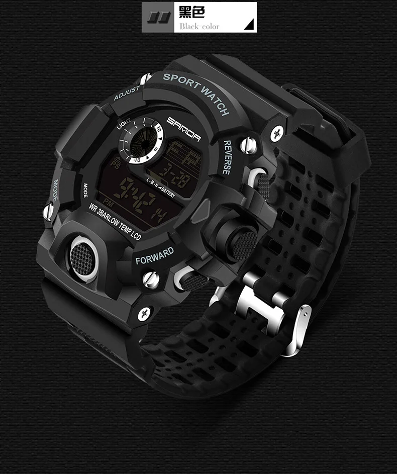 SANDA спортивные часы мужские часы водонепроницаемые светодиодный цифровые часы мужские часы Relogio Masculino Erkek Kol Saati 326 мужские часы