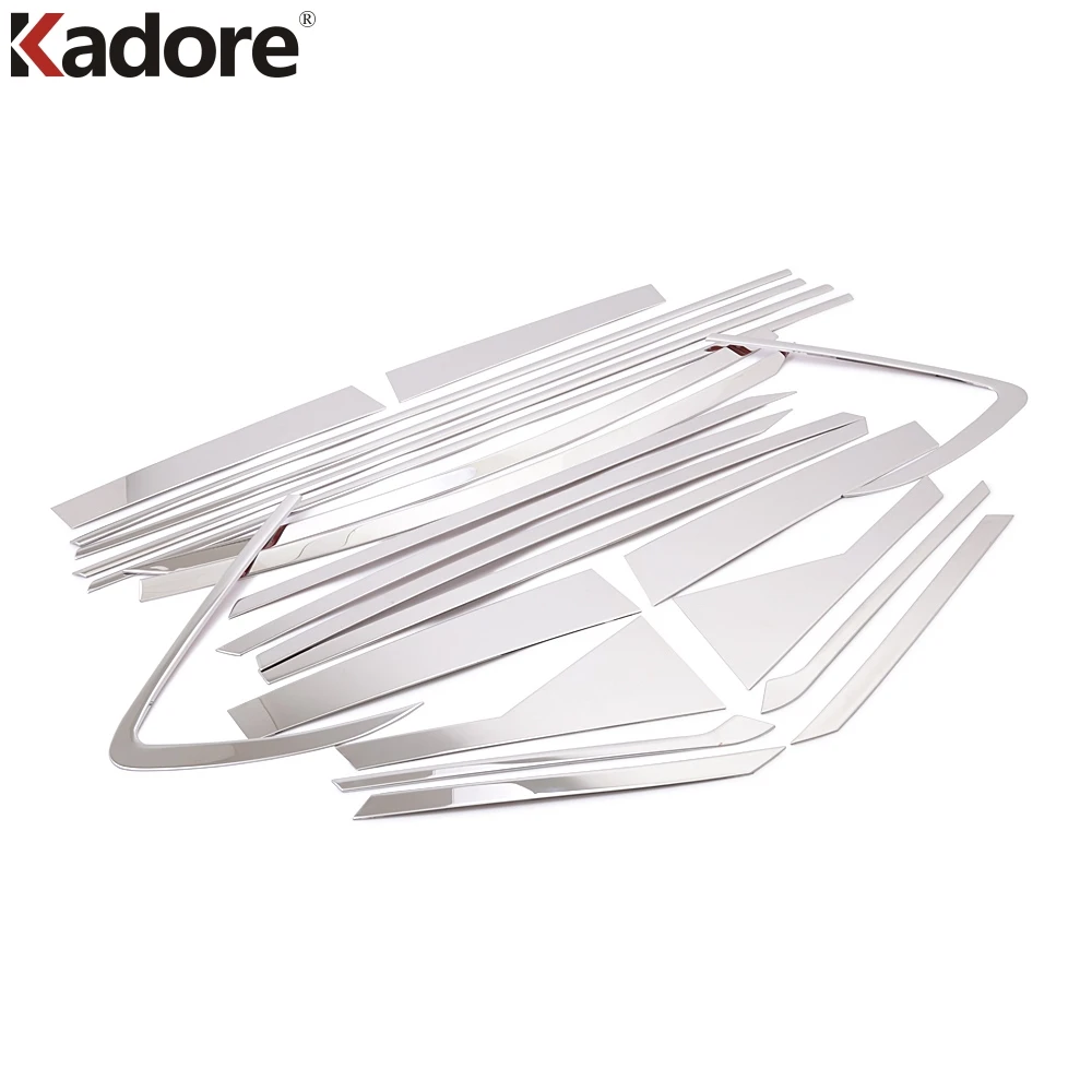 Car Styling For Kia Carens 2013 2017 Stainless Steel Auto Full Window Frame Window Middle Center