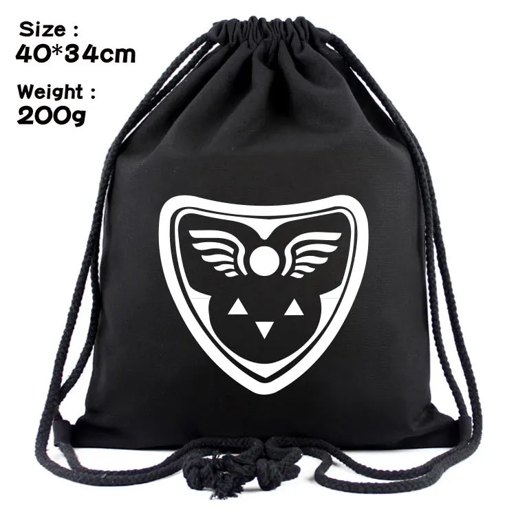 

Undertale legend canvas contracted draw string bag backpack beam under the male and female students outdoor sports bag