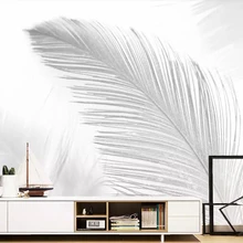 Beibehang пользовательские обои скандинавский чистый белый абстрактный синий белый Арт Перо гостиная спальня ТВ фон стены 3d обои