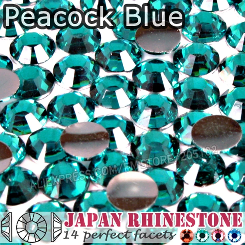 

Peacock Blue Blue Nail Crystals Rhinestones SS16 SS20 SS30 Resin Non Hotfix Flat Back stones glitters for Nails Art