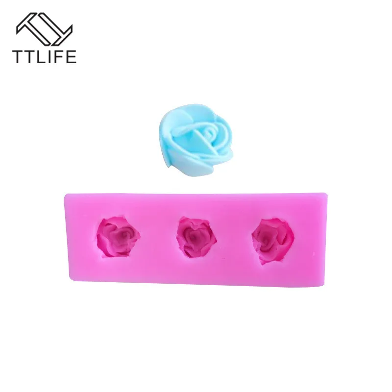 

VOGVIGO Rose Flowers Chocolate Wedding Cake Decorating Tools 3D Baking Fondant Silicone Mold Used to Easily Create Poured