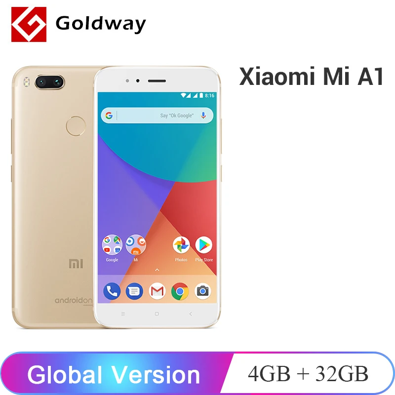 Global Version Original Xiaomi Mi A1 MiA1 4GB RAM 32GB ROM Snapdragon 625 Octa Core 12.0MP Dual Camera Android One Smarphone | Мобильные