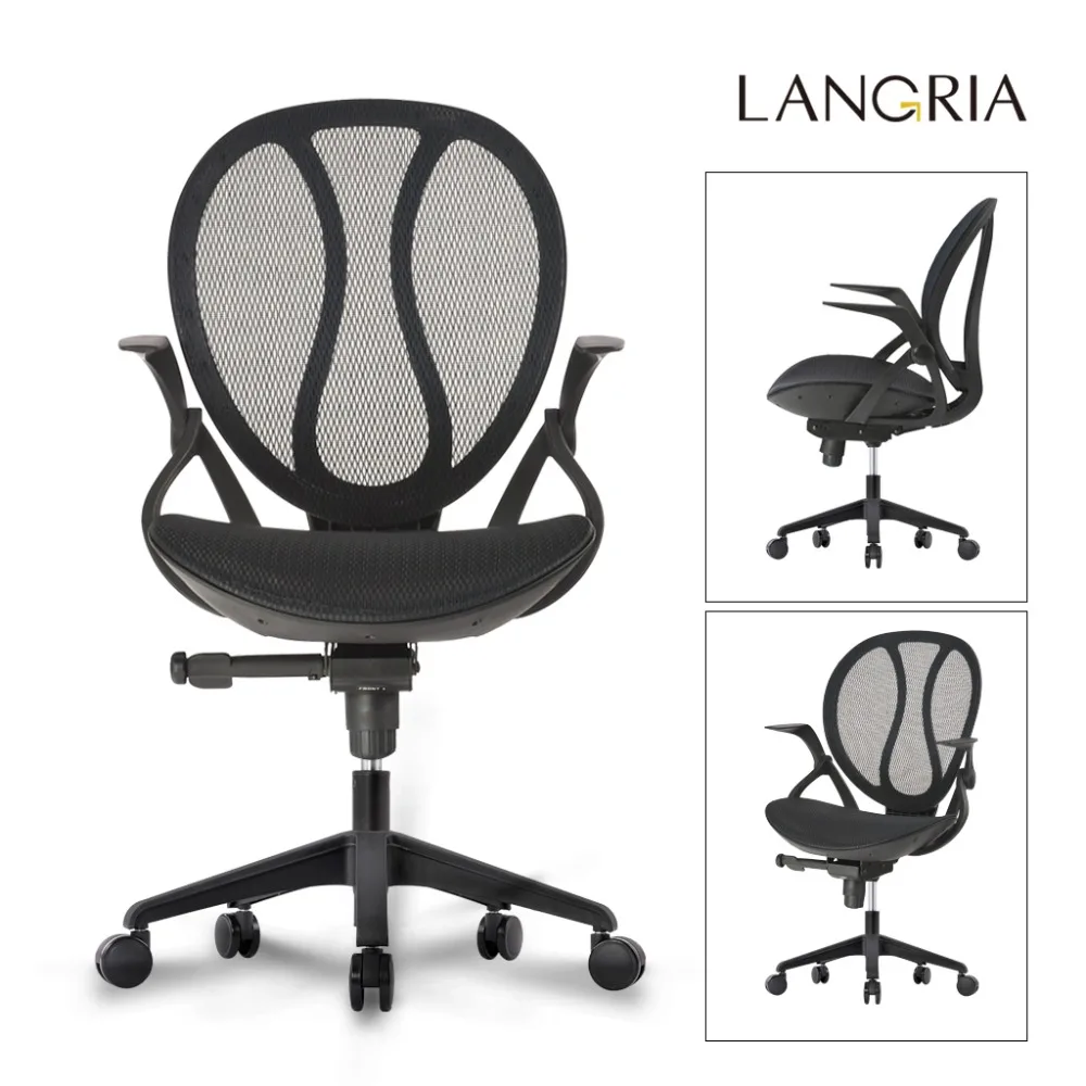 Ship from US! LANGRIA Office Chair Mid Back Swivel Mesh Office Boss