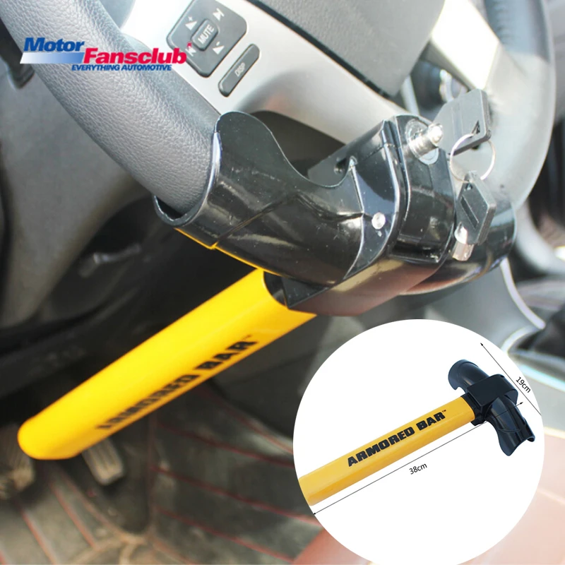

1Pcs Universal Car Steering Wheel Lock Anti-theft Security Lock With Keys Safety Auto Rotary Steering Alloy For SUV Truck Van
