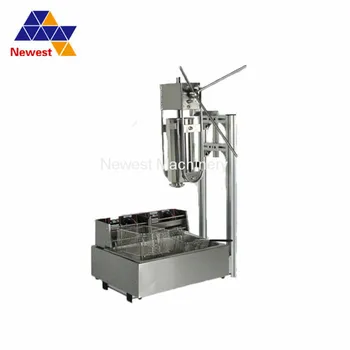 

Stainless steel maquina de churros manual Spanish 12L fryer 5L churro maker machine