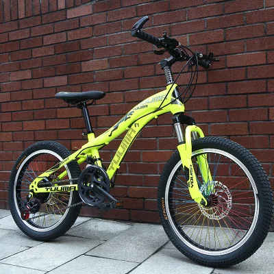 Бренд горный велосипед из углеродистой стали 21 скорость 20/24 дюймов колеса детский велосипед для леди открытый спортивный дисковый тормоз для BMX Bicicleta - Цвет: Green