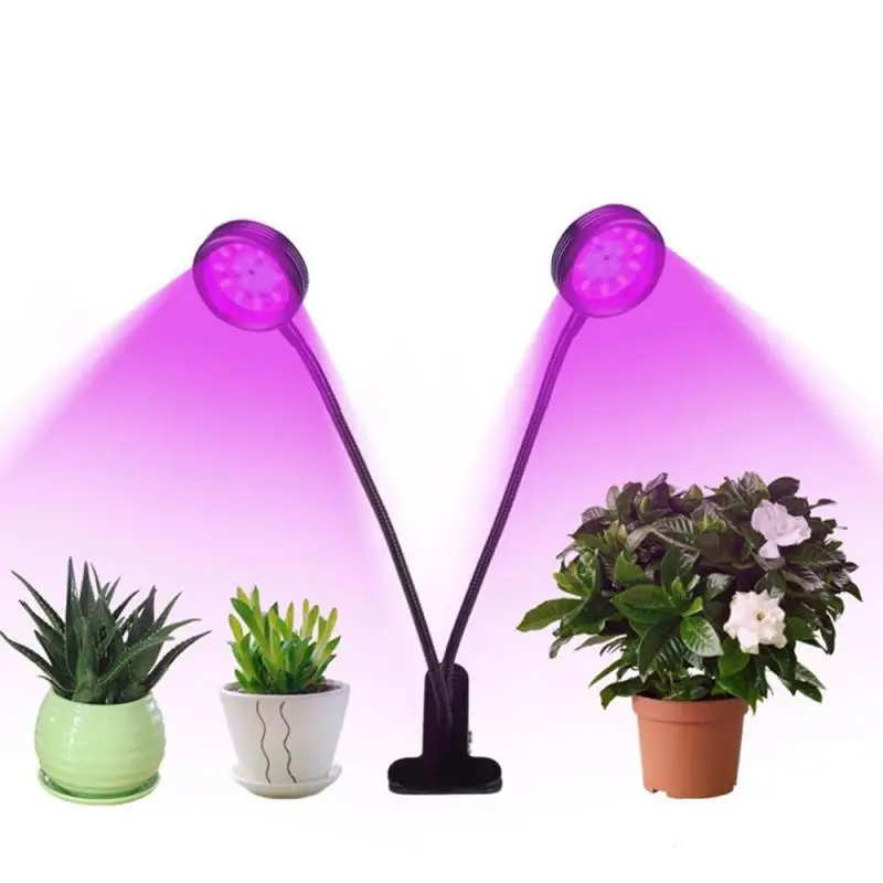 

64LED Plant Grow Light Full Spectrum Indoor Garden UV Dual Head Clip Flowering High Yield lampe de croissance plantes Z2