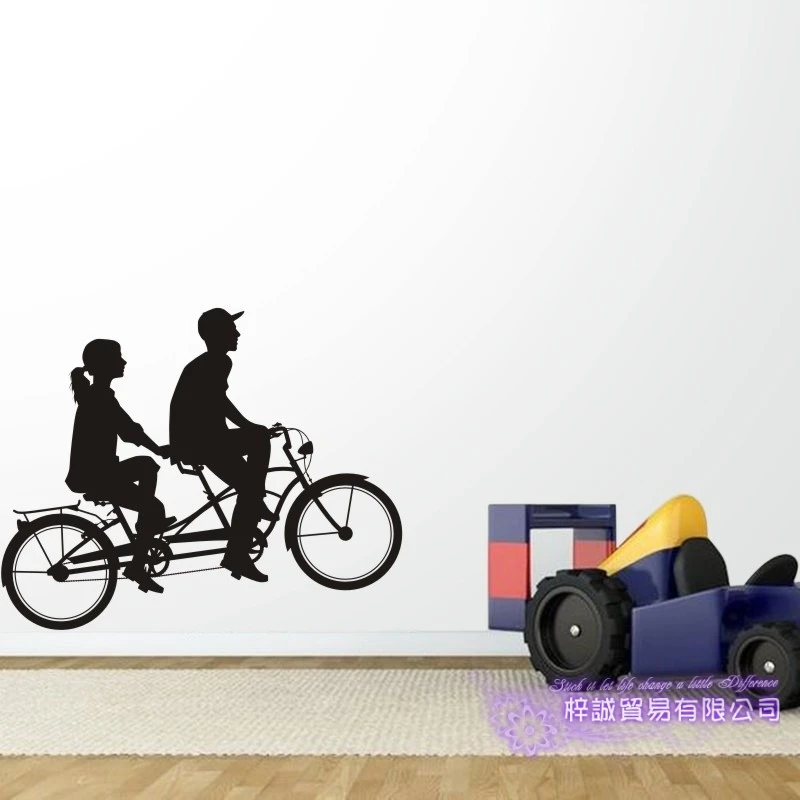 Lovers Bike Shop Wall Sticker Customized Sports Posters Vinyl Decals Pegatina Decor Mural Car Windows Bicycle Decal | Дом и сад