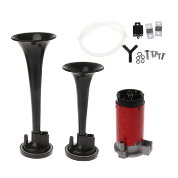 

178dB Ultra Loud 12V Car Boat Truck Air Horn Compressor Dual Tone Trumpet Kit