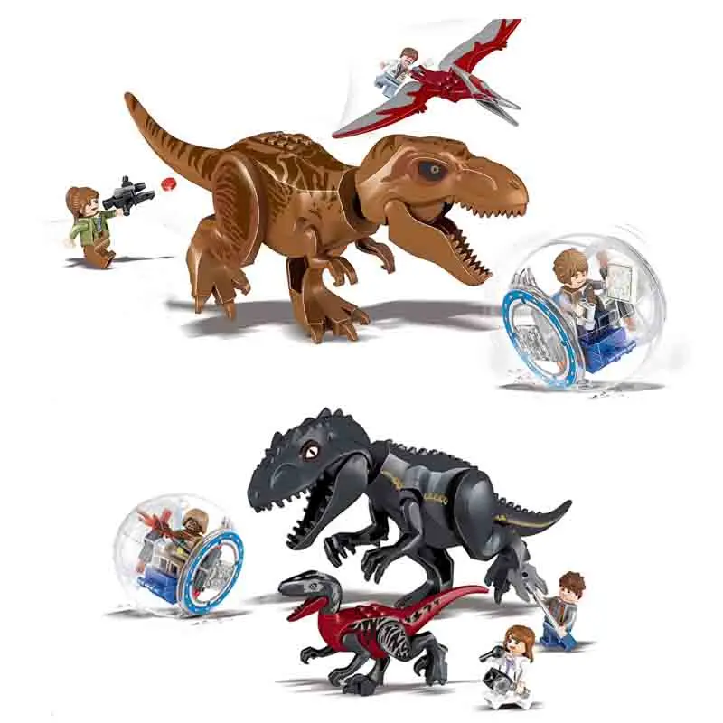 Строительные блоки 82028 мир Юрского периода 2 Indominus Rex Tyrannosaurs T строительные игрушки