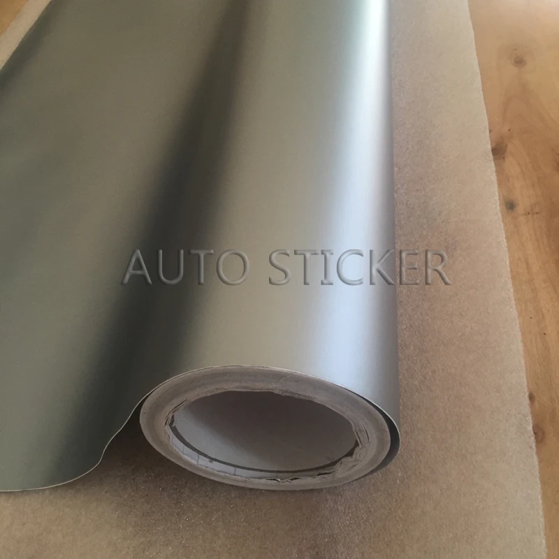 silver gray matte vinyl car wrap 5
