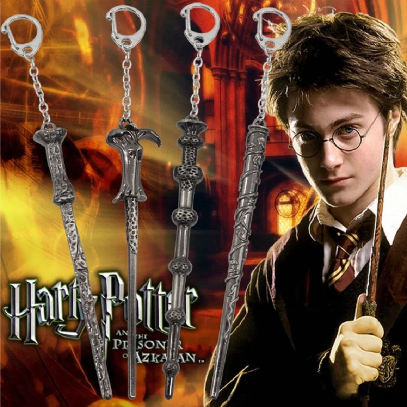 

Hot Movie Harry Potter Cosplay Wand Shape Keychain Toy Children Party Show Harry Potter Decoration Jouet Game Brinquedos