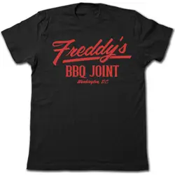 FREDDY'S BBQ совместное Футболка-дом карт Фрэнк Андервуд президентских резьбовой тройник мужской аккумулятор Смешные хлопковые топы Мода