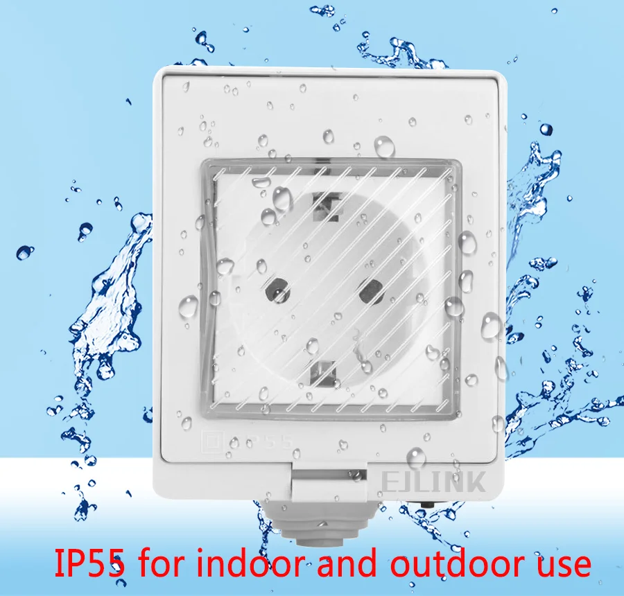EJLINK Waterproof Wifi Socket IP55 Wifi Outlet Smart Plug Ewelink App Remote Control Outdoor Socket IOS and Android App Control (1)
