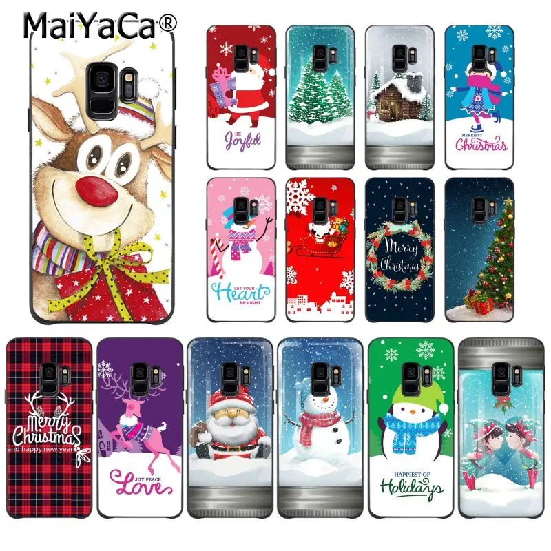

MaiYaCa Happy New Year Merry Christma Tree Phone Case for Samsung Galaxy S9 plus S7 edge S6 S10Plus S10lite S10E S8 plus