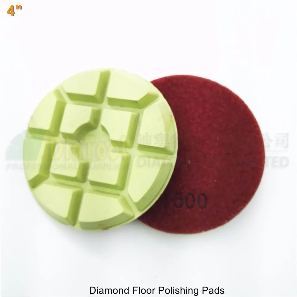 SHDIATOOL 12pcs 100mm #1500 diamond floor sanding disc SA622 4" Resin bond diamond floor renew polishing pads