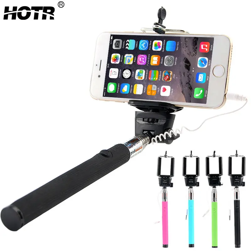 

Selfie Stick Monopod for iPhone 6 6s Plus 5s SE 4s Palo Selfie Stick For Samsung Note 9 8 S9 S8 Plus S7 edge s6 s5 Wired Selfie