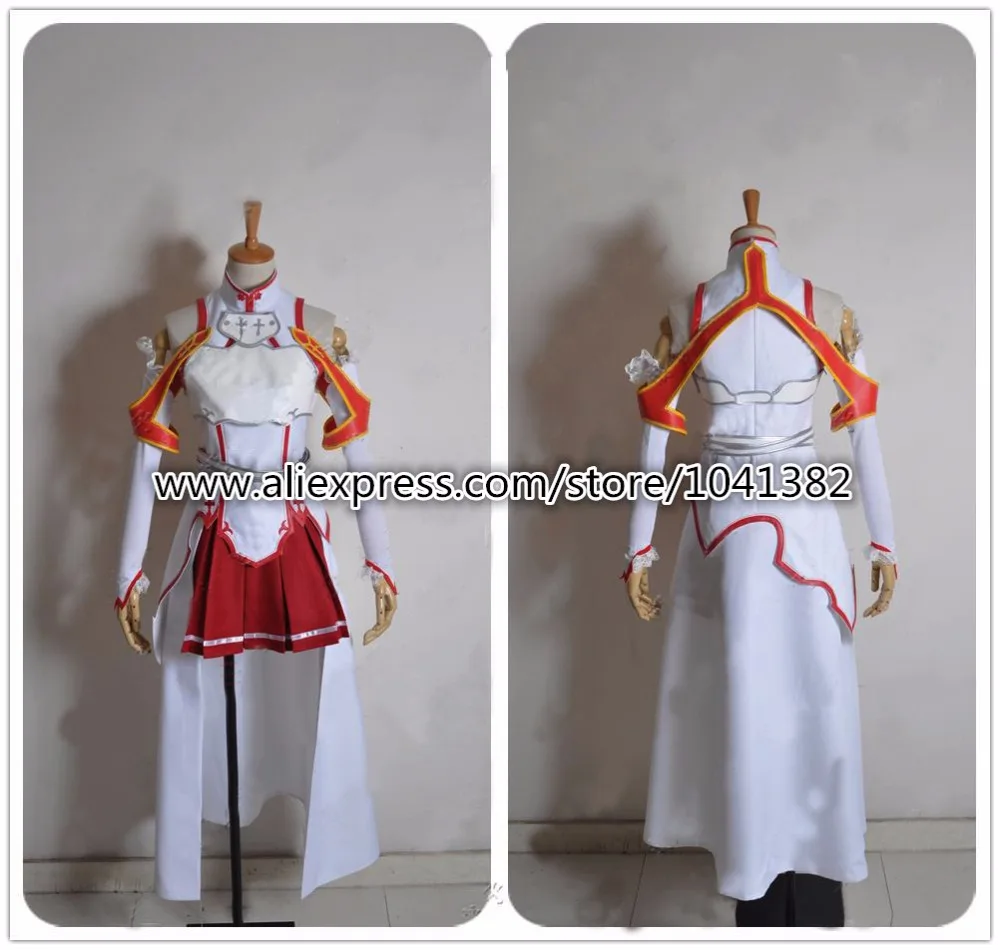 

Sword Art Online Asuna Yuuki Dress Cosplay Costume Any Size Customized