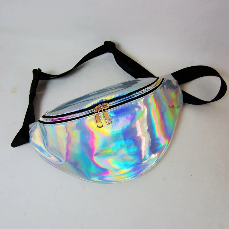 Женская модная Голограмма лазерная поясная сумка на молнии водонепроницаемый нагрудный рюкзак Бум Сумка Пляжная Сумка