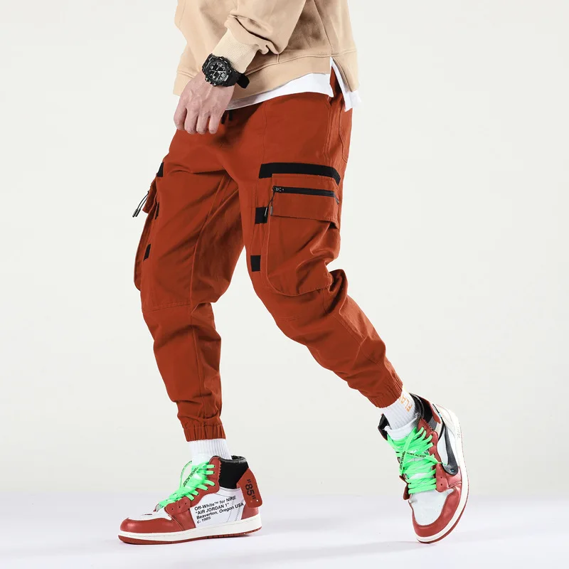 

Men's Side Pockets Cargo Harem Pants 2019 Hip Hop Casual Male Tatical Joggers Trousers Fashion Casual Streetwear Pants