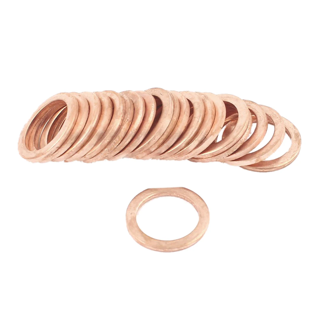 20Pcs 16mm x 22mm x 2mm Copper Crush Washer Flat Ring Seal Gasket